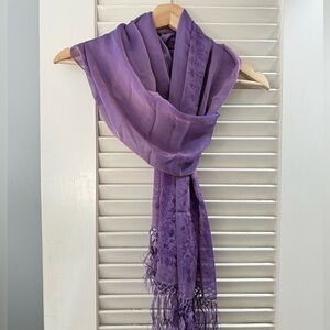 NWT Vintage Ralph Lauren 100% Silk Lavender Scarf